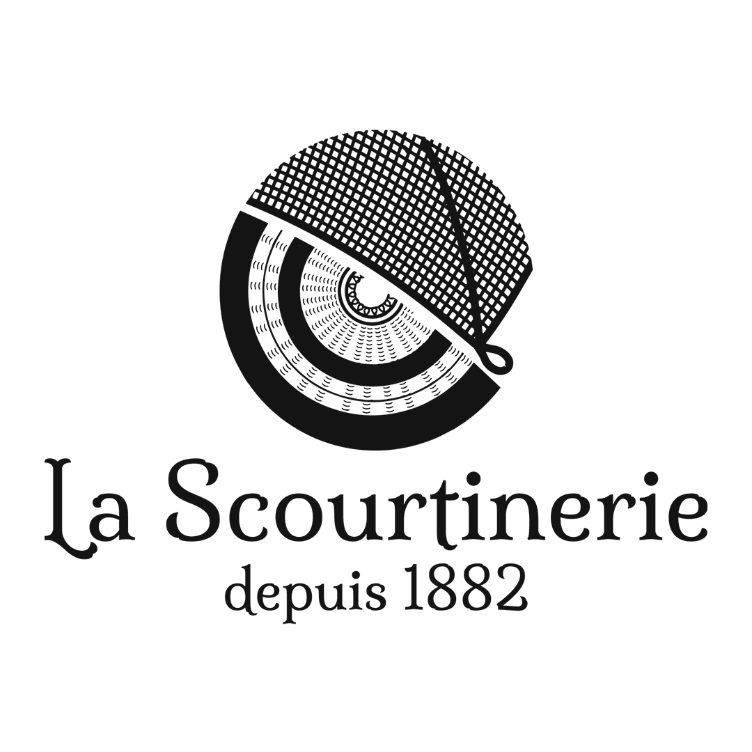 Logo de la manufacture La Scourtinerie depuis 1882, située à Nyons.